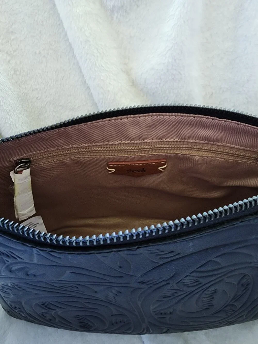 The Sak Black Vintage Leather Pouch/Clutch 11